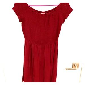 burgundy dress